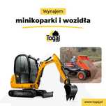 Wynajem minikoparka koparka bobcat walec okołkowany wozidło przyczepa