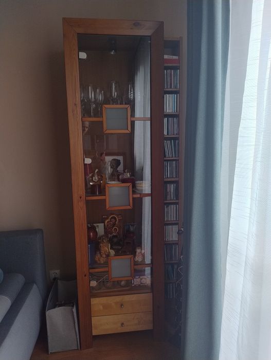 2 komody i witryna, meble do salonu