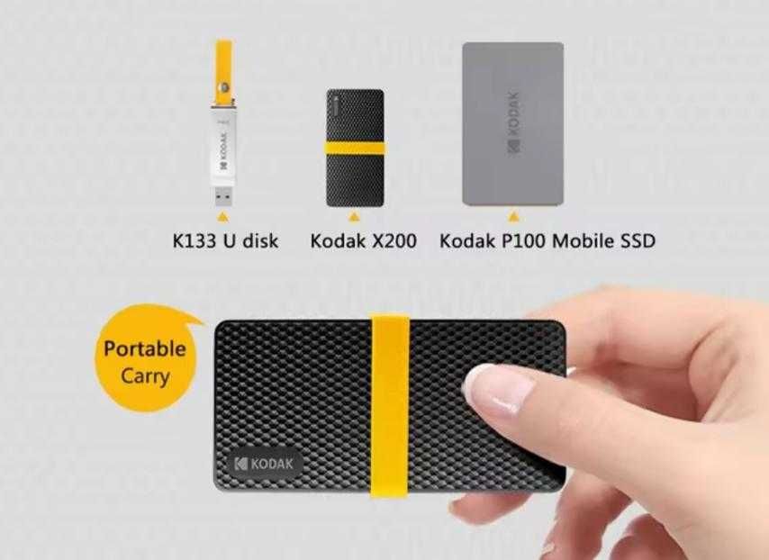 Kodak X200 Зовнішній SSD диск (флешка) для ПК чи смартфона USB -3.1