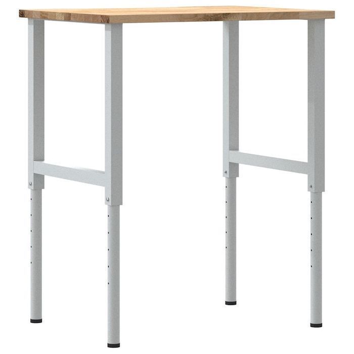 Vidaxl Stolik Roboczy, 80X60X(71,5-98) Cm, Drewno Dębowe