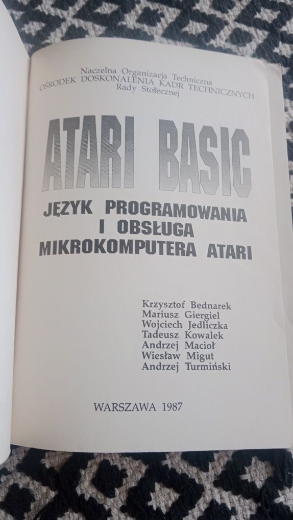 ATARI basic książka