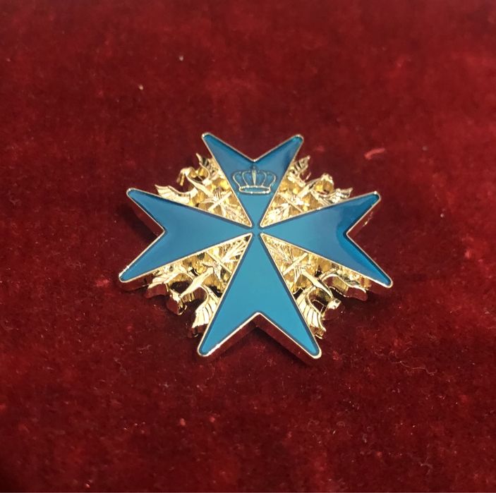 Евро Винтаж.Новая гламурная,ярка,сочная брошь Мальтийский крест брошка