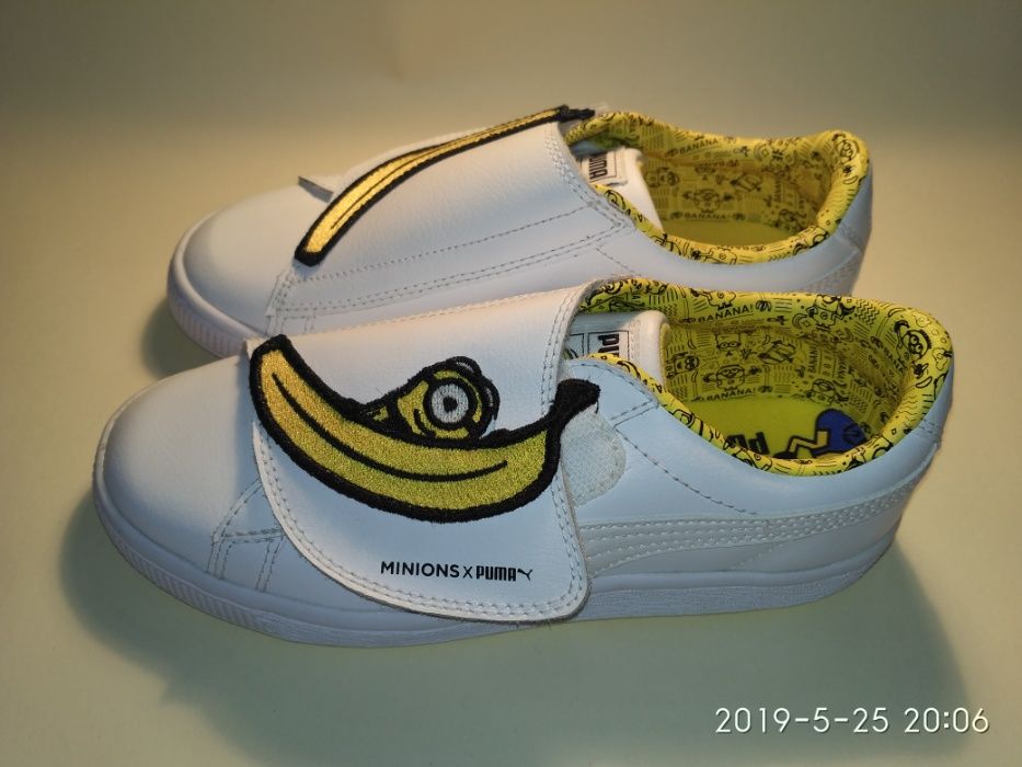 Снікерси кеди дитячі кросівки  Puma minions basket wrapst, 34 р.