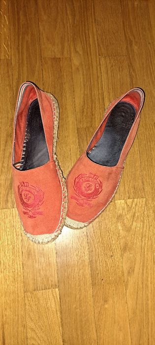 Alpercatas Lion of Porches em pele cor   vermelho/ cereja n :41