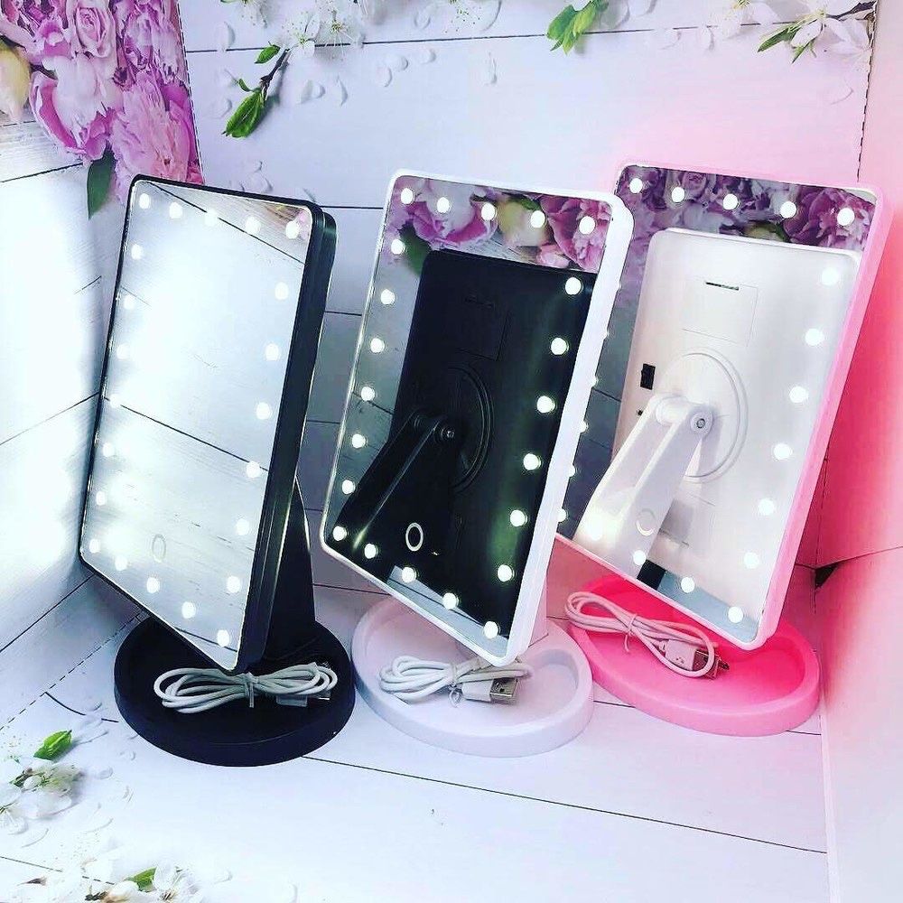 Одинарное Зеркало с подсветкой для макияжа Large Led Mirror