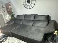 Sofa-cama cinzenta