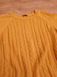 Sweterek musztardowy piękny wzór