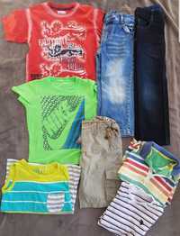Zestaw paczka paka komplet ubrań chłopięcych 116 bluzka spodnie koszul