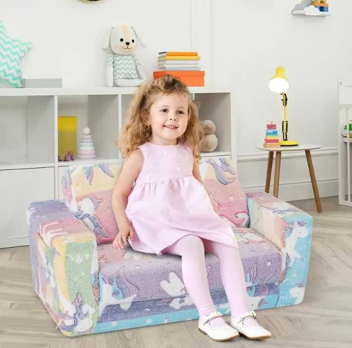 Sofa dziecięca 2 W 1 COSTWAY