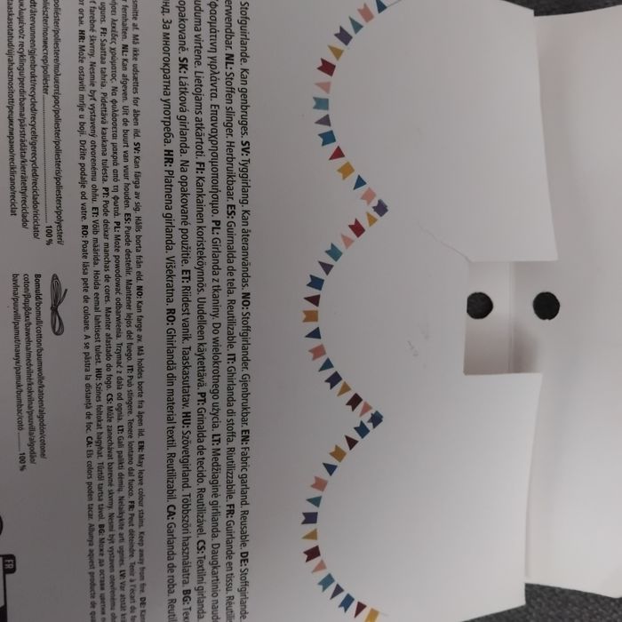 Girlanda z filcu 4 metry, wysokość 5,8 cm