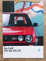 Prospekt VW Golf II  GTI 16V, GTI, GT