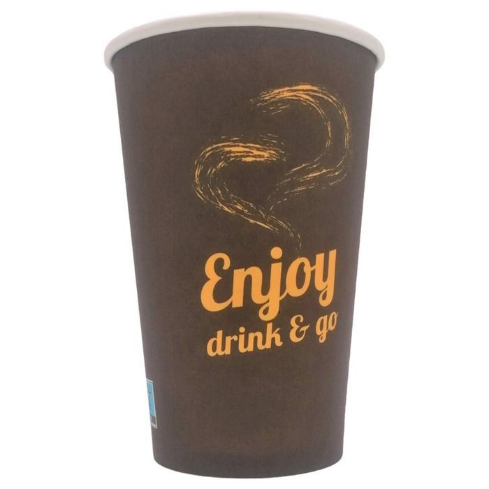 kubek papierowy 400ml brąz enjoy drink&go 50szt $