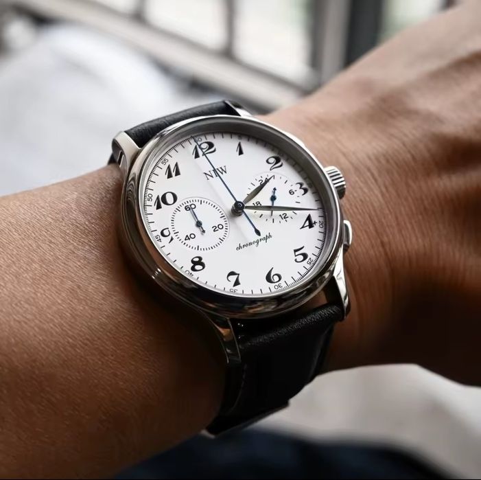 Zegarek męski NIW szafir stal hybrydowy mechaquartz Seiko VK64 40mm