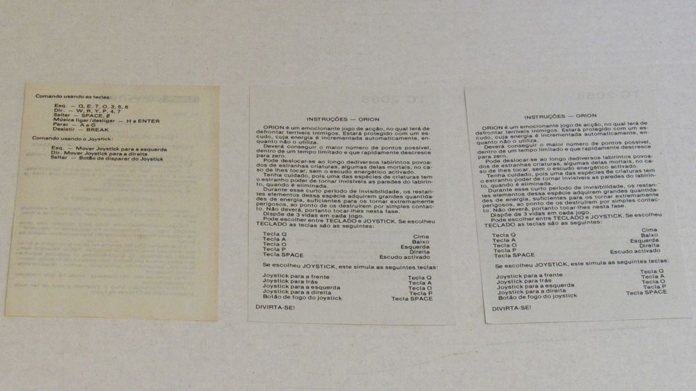 Instructions for Timex Computer 2068 Mineiro II games64585739229315121