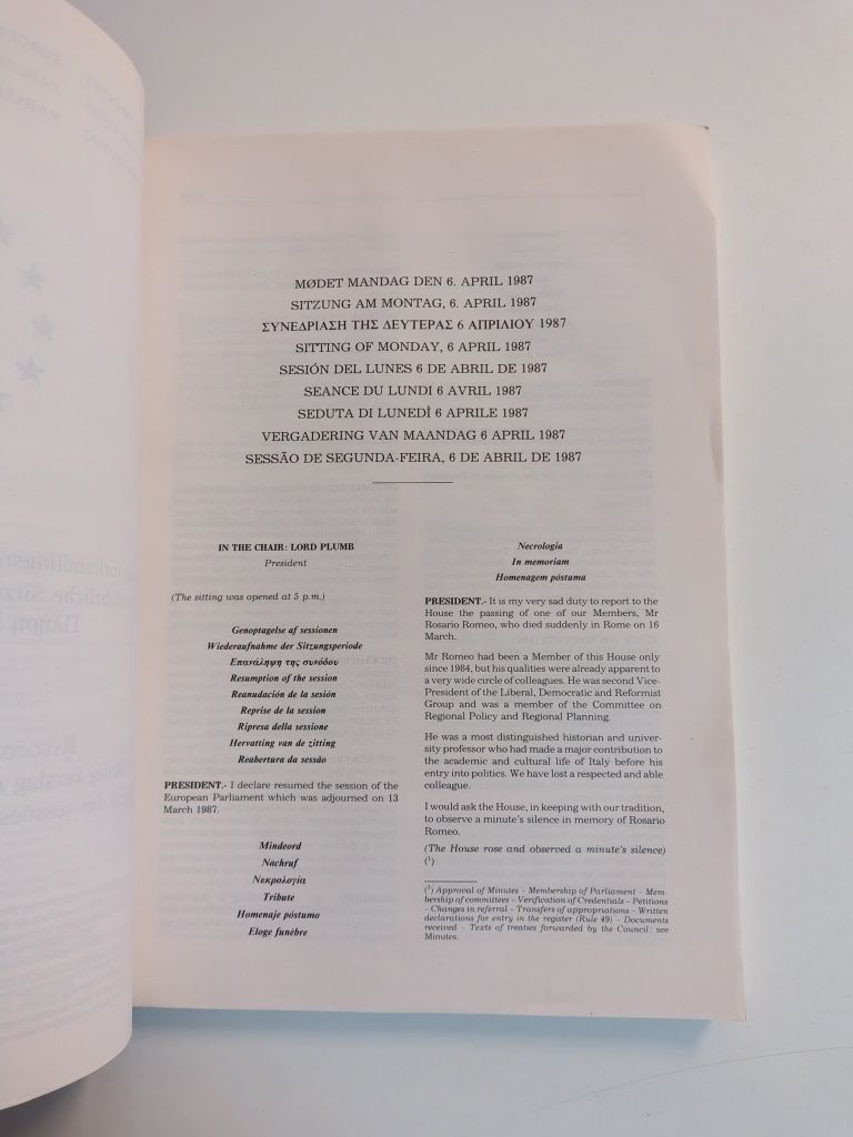 Relato integral das sessões  / Volleding verslag der vergaderingen
