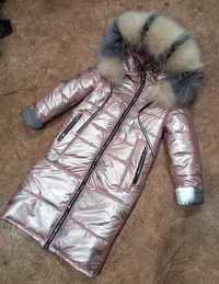 Пальто зимнее длинное для девочек р 110 - 152