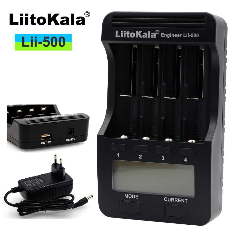 LiitoKala Lii-500 зарядное устройство для 18650 и AA литокала