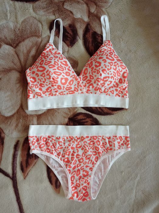 Комплект леопард оранжевый С-М