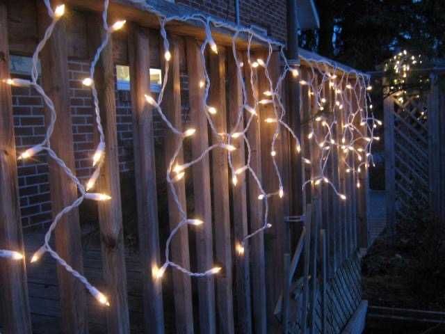 Є ОПТ ДРОП! Гірлянда Бахрома на вулицю. Біле світло мішура хвойна лапа