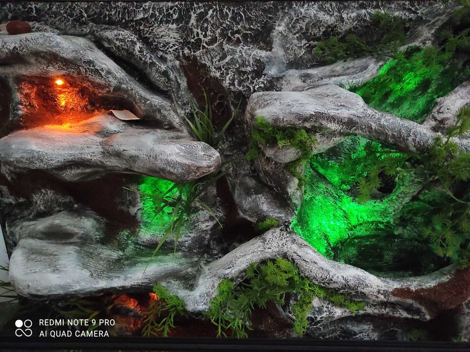 Terrarium dla węża z wodospadem i podświetleniem, TW02SWL, AquaWaves