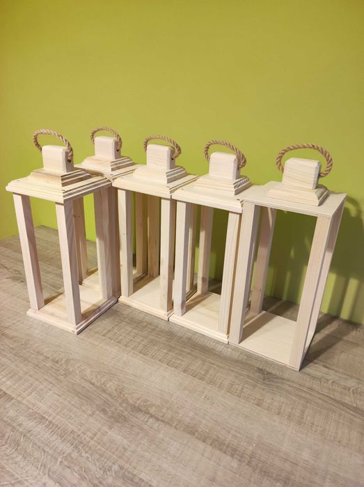 Zestaw 5x Drewniany lampion (1+4)