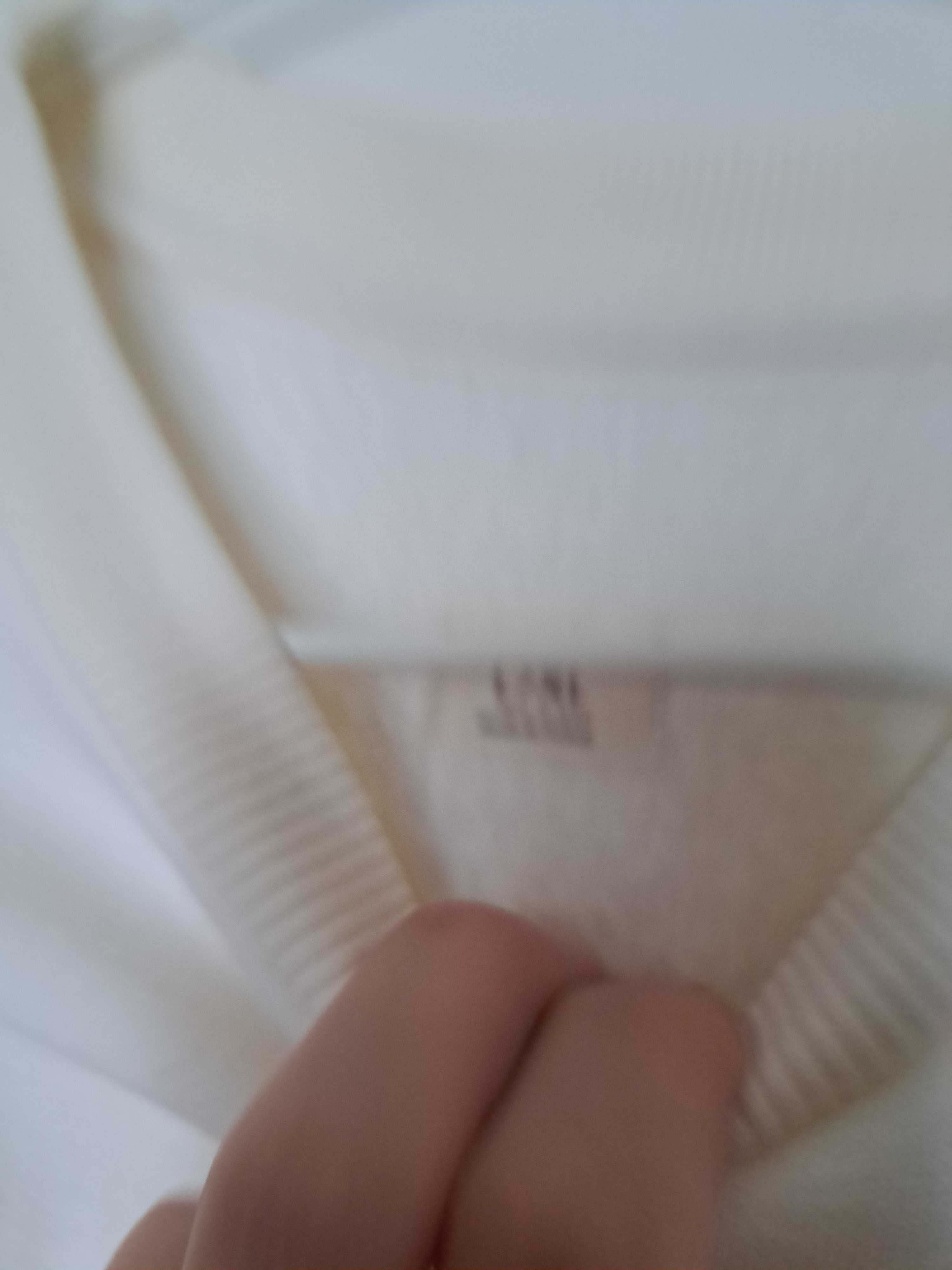 Bluza Minimalista polska marka ecru obniżona linia ramion basic L