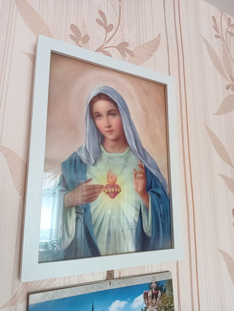 Święte obrazy Serce Maryi i Jezusa