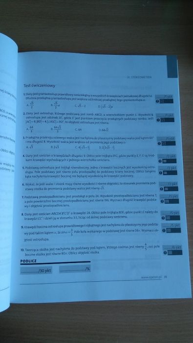 Testy i arkusze z odpowiedziami matura 2015 matematyka Operon