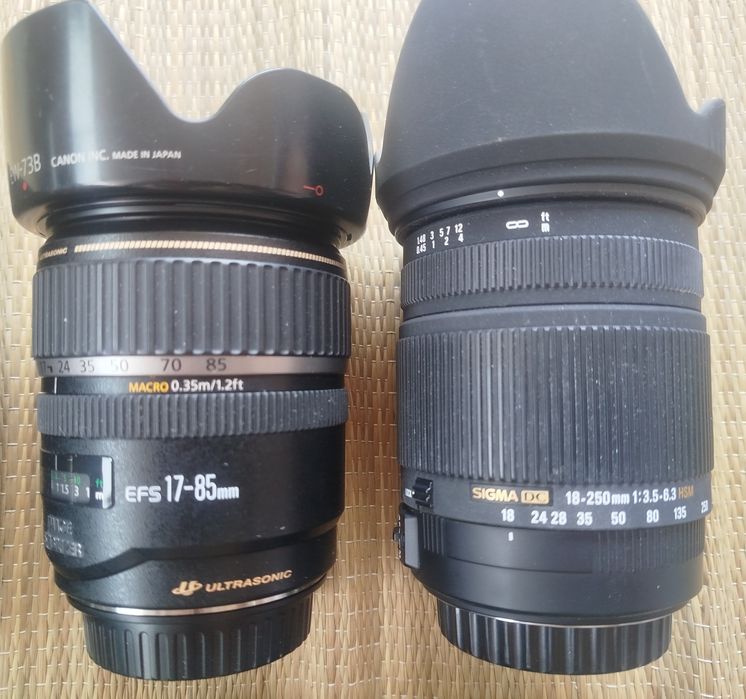 Lentes EF-S 24mm f2.8, 17 85mm, 50-200mm etc