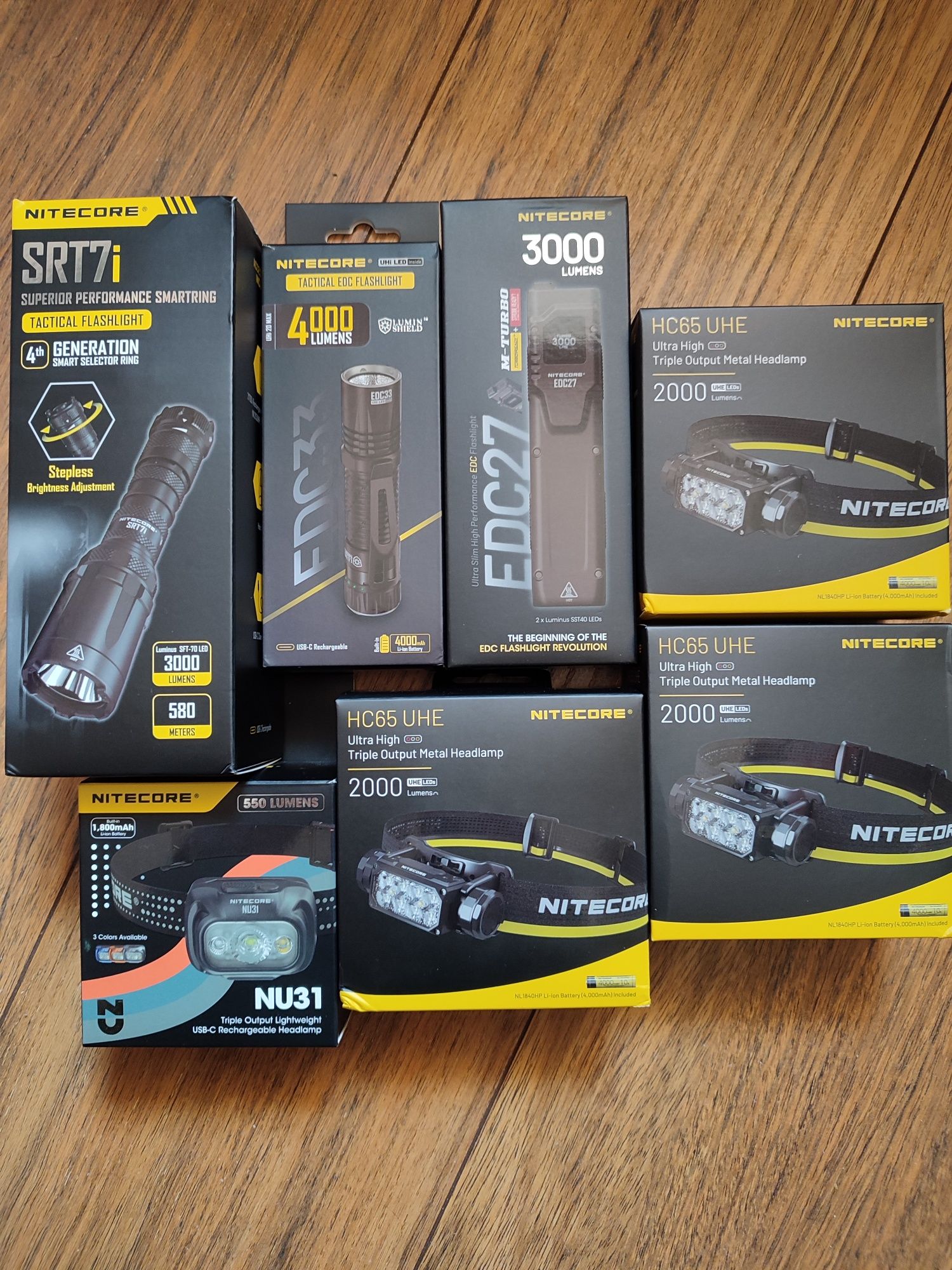 Nitecore HC65 UHE, Nitecore EDC27, EDC33,SRT7I,UT27,MT2A PRO,NU21