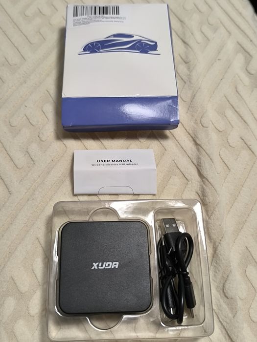 XUDA 2 em 1 Box Wireless CarPlay Android Auto Adaptador Spotify para M