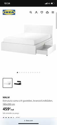 Cama de Casal Malm Ikea