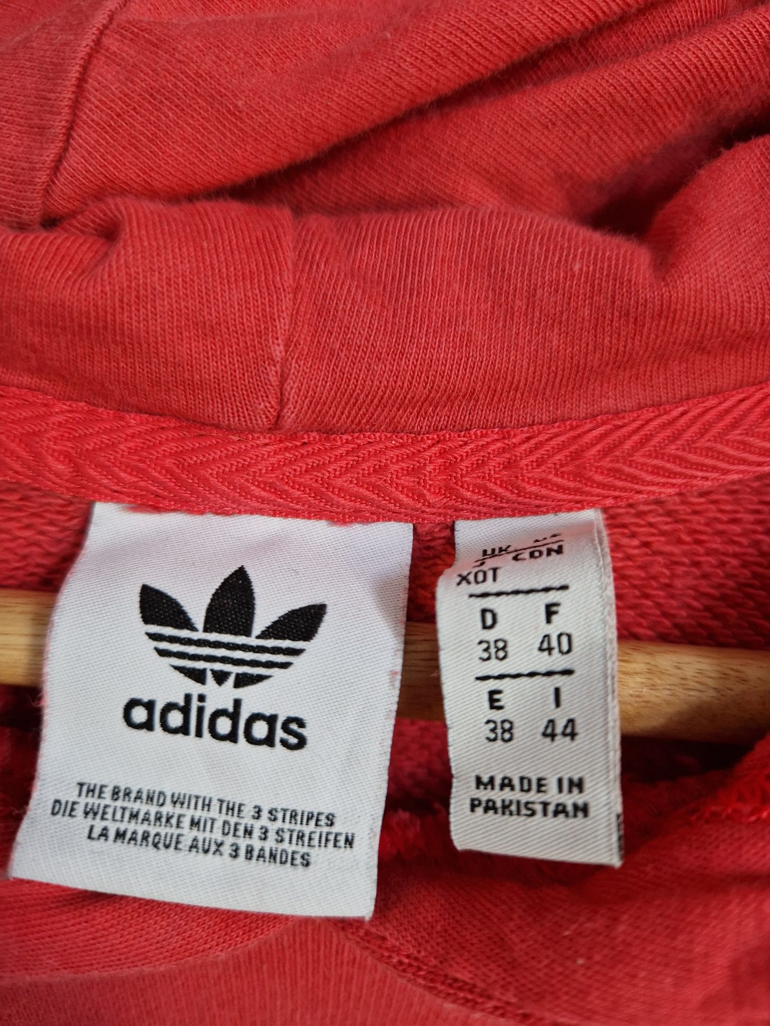 Bluza z kapturem damska Adidas roz.38 /40 malinowa