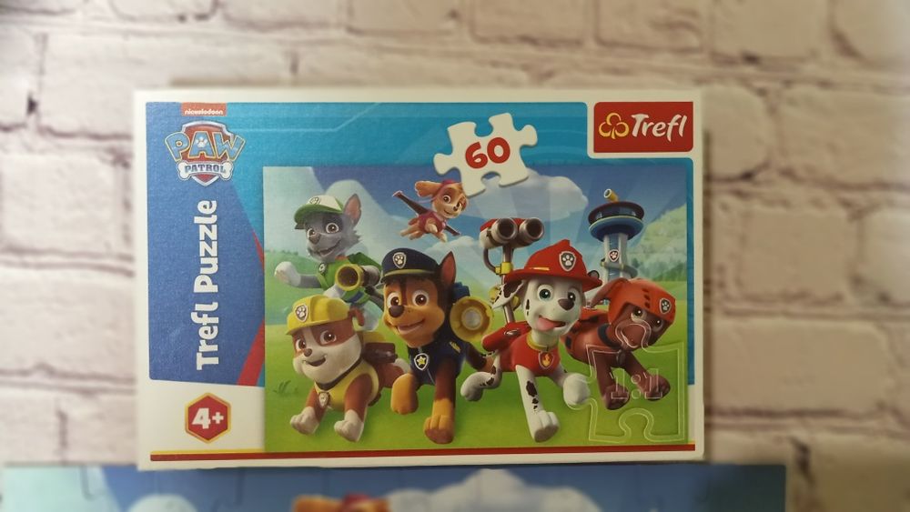 Щенячий патруль, пазли, puzzle, Trefl 60 деталей 33×22 см