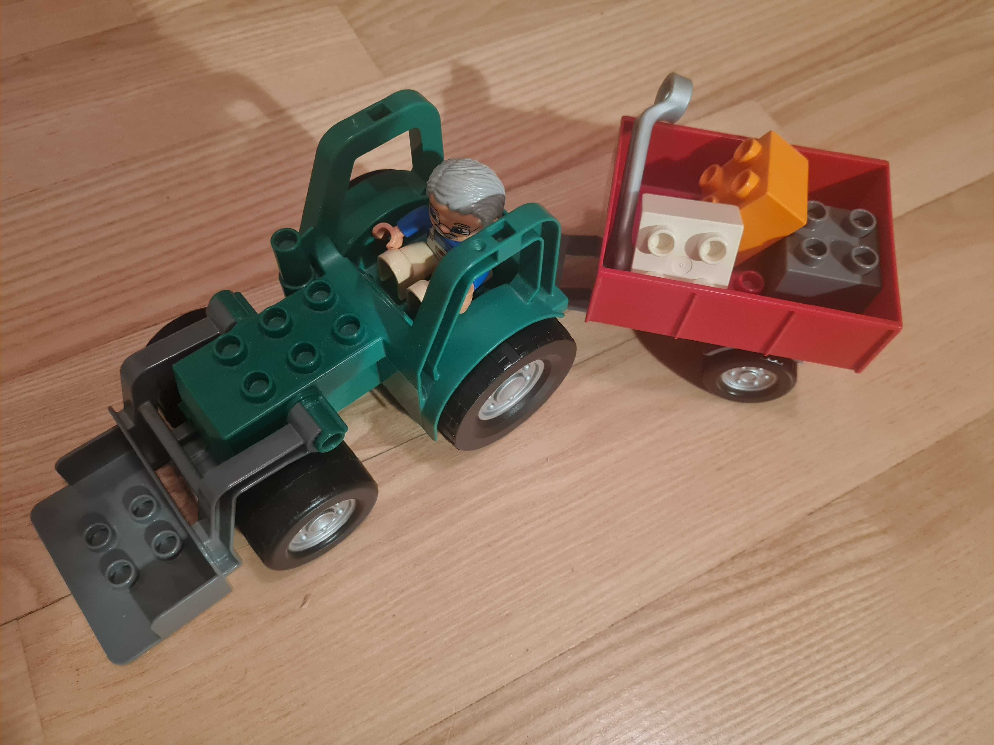 Klocki Lego Duplo Traktor z naczepą, dziadek