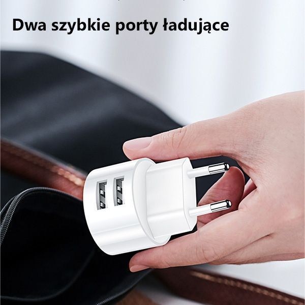 Przenośna Ładowarka Sieciowa 2X USB 2.1A - USAMS US-CC080 T20