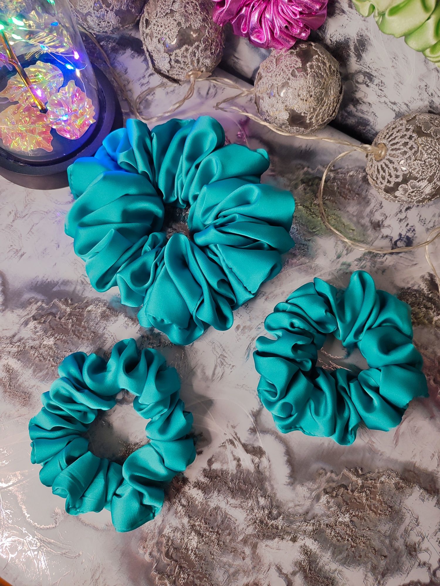 Scrunchie do włosów rozm S Jedwab