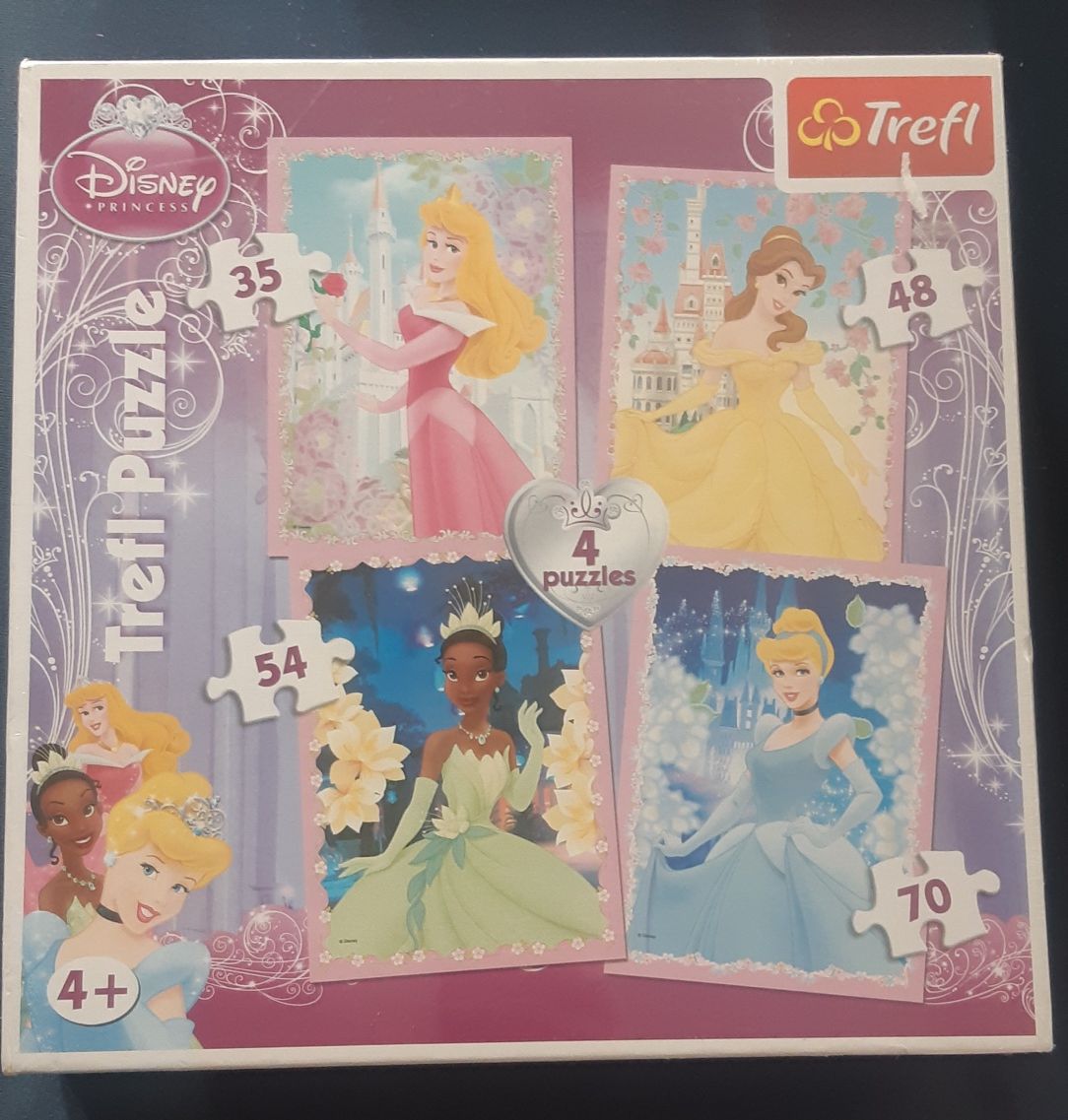 Puzzle Trefl 4 w 1 Ksiezniczki Disney
