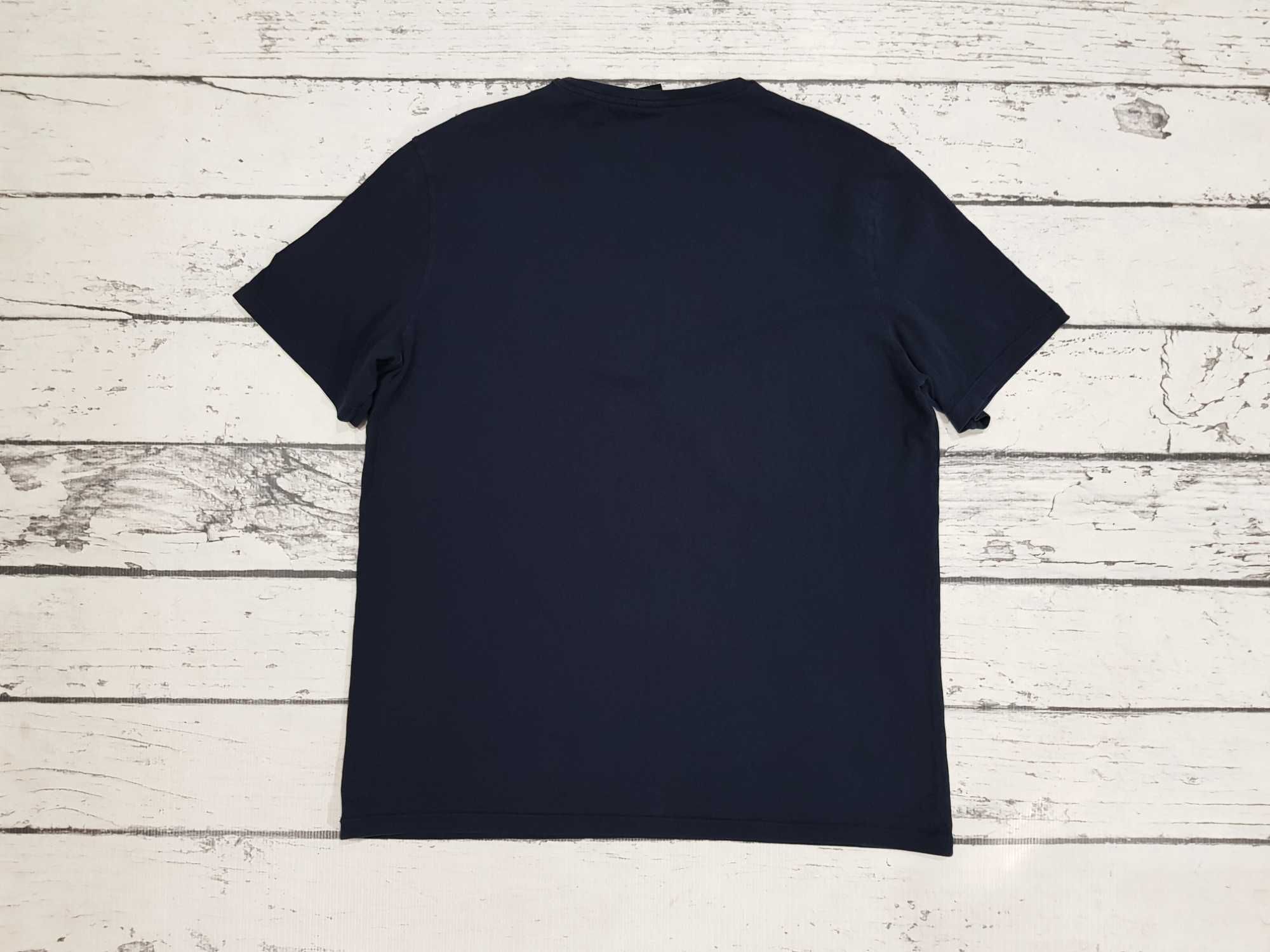 Hugo Boss * koszulka * logo * męska * granatowa * XL