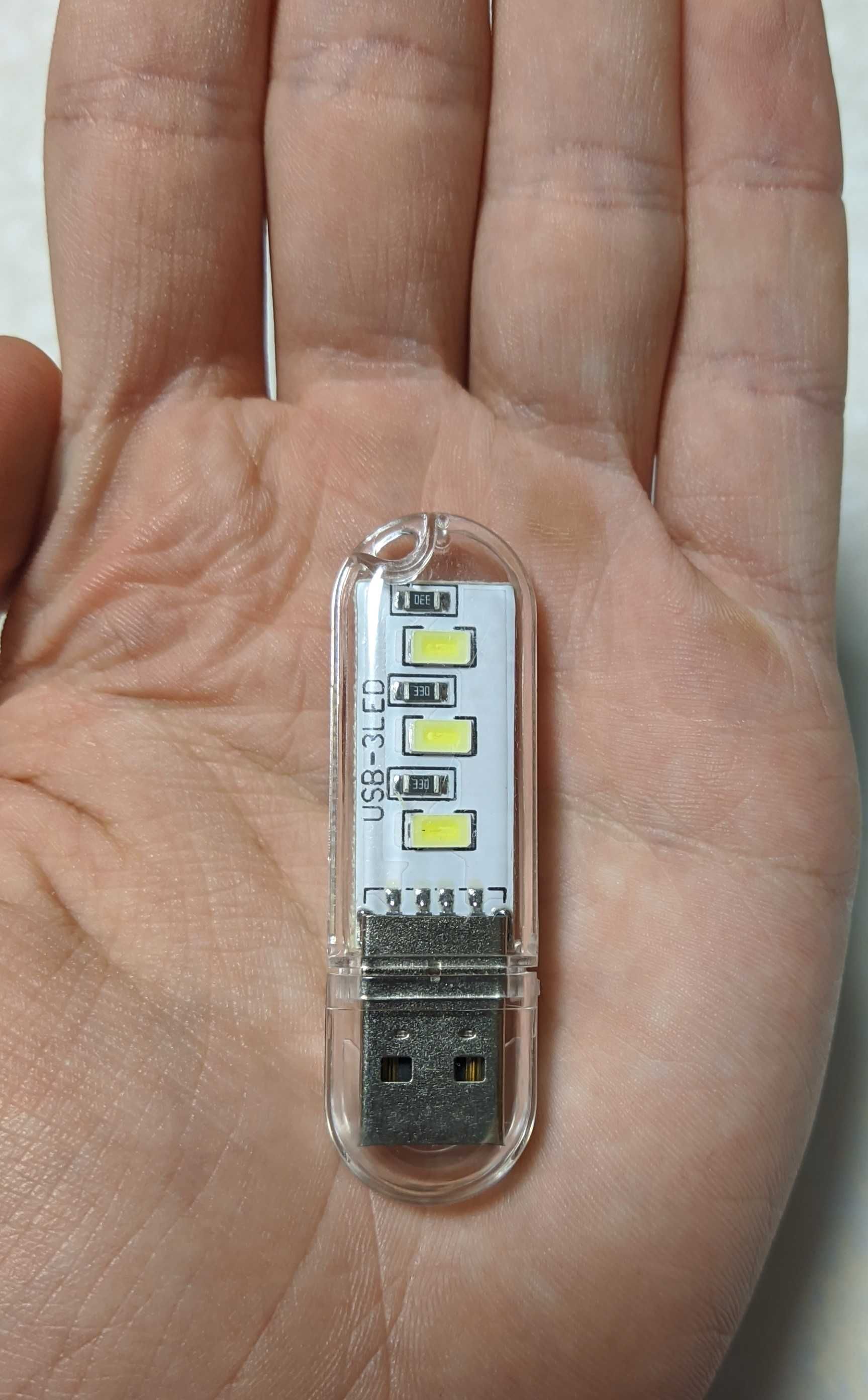 USB світлодіодний ліхтарик, 3 світлодіоди
