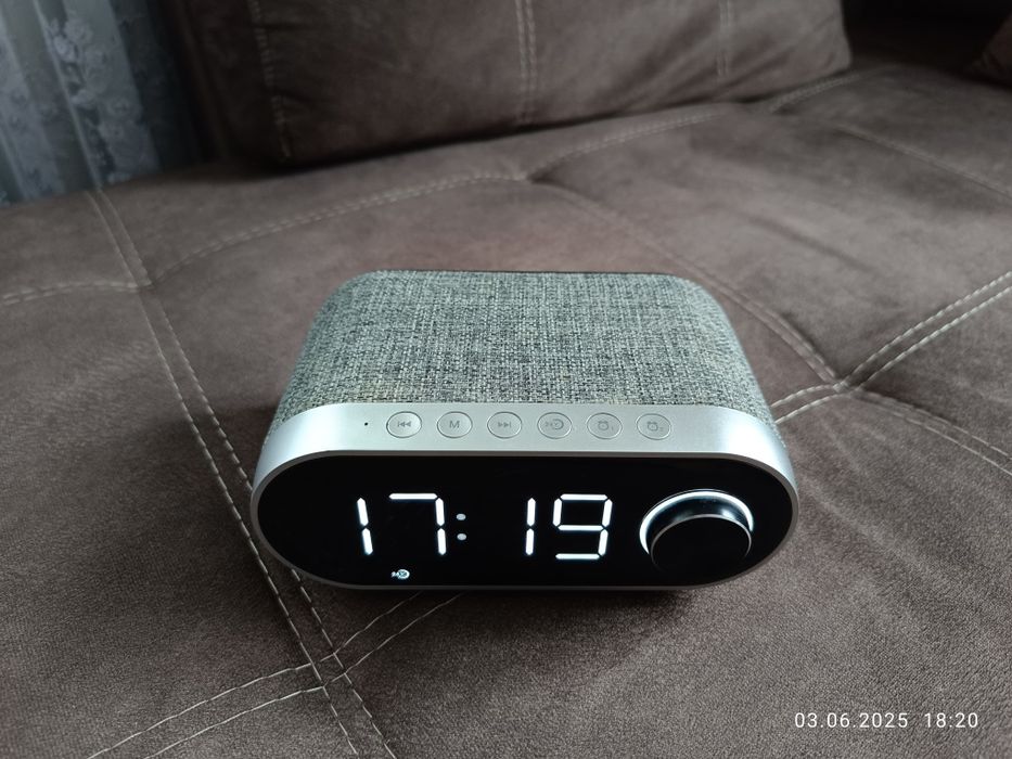 Блютуз Bluetooth колонка Remax RB-M26, радіо, будильник, USB, microSD