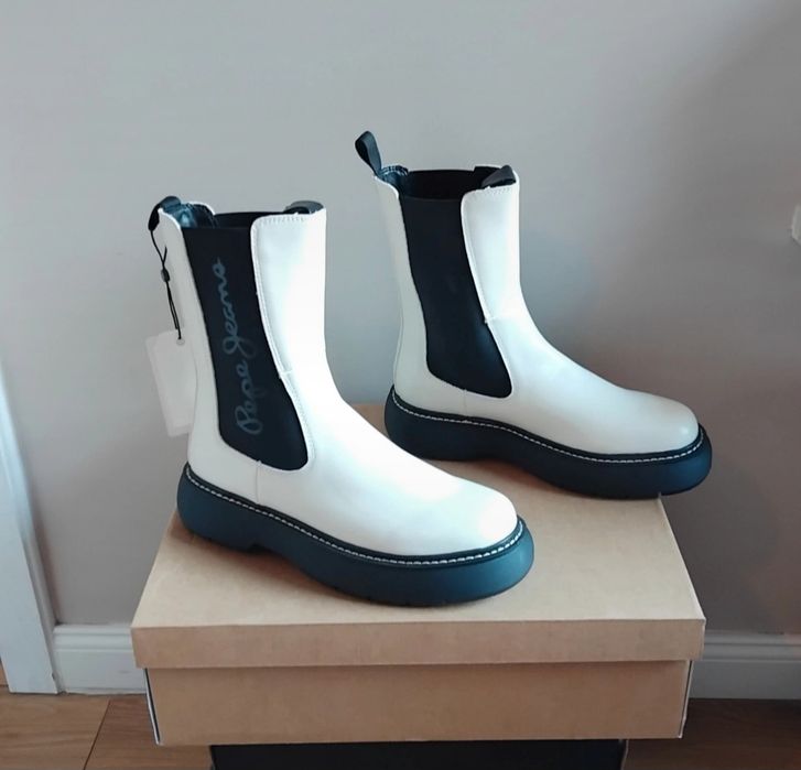 -60% Sztyblety Pepe Jeans, r. 38. Wkładka 24,5 cm.