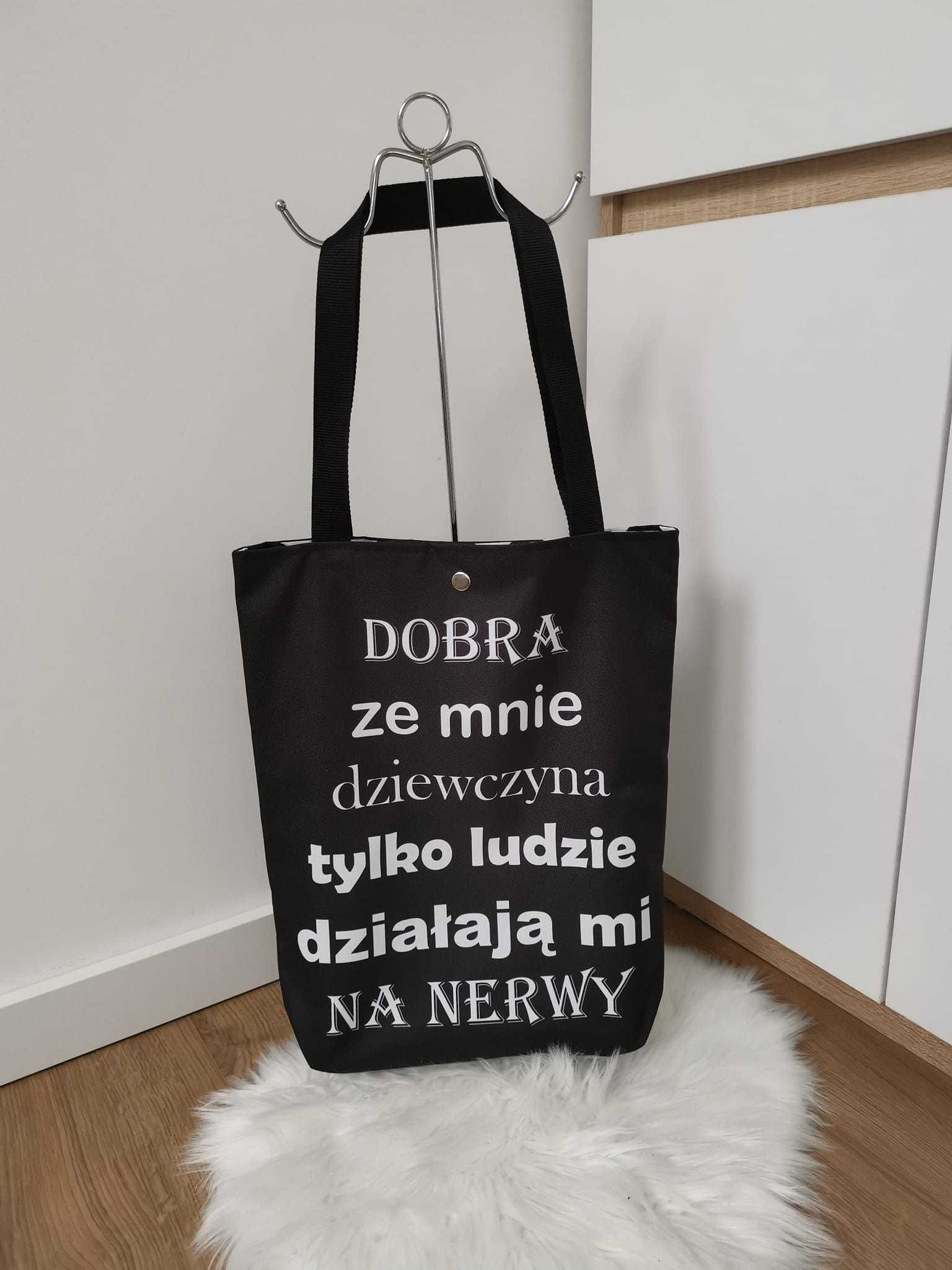 Torba, shopperka śmieszny tekst