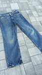 Jeansy straight z, delikatnymi przetarciami L