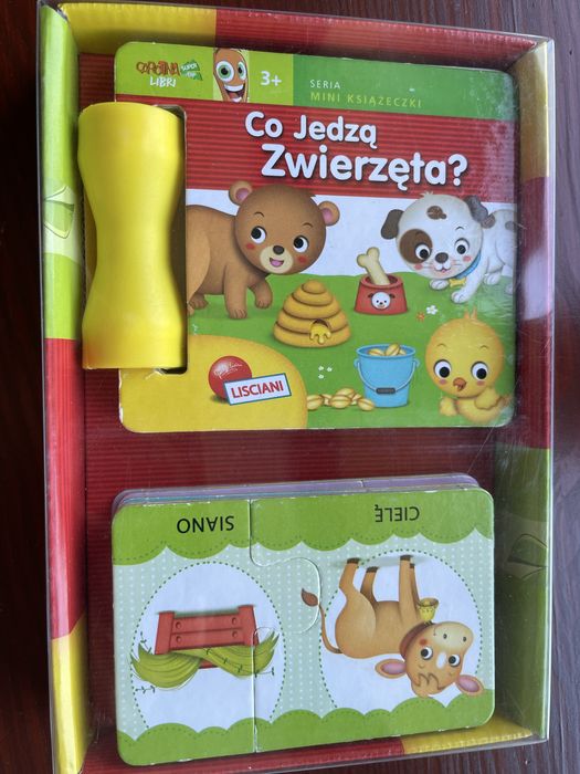Ksiazeczka + puzzle dwuelenentowe. Dla 1-2 latka