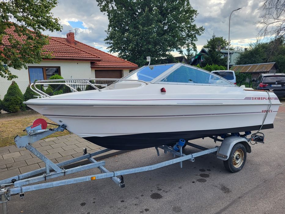 Piekna zadbana Lodz lodka motorowa SKIBSPLAST 500cl motorowka  5metrow