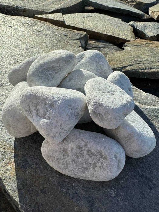 Kamień Ozdobny Włoski marmur Otoczak szaro-biały IMPRESTONE Warszawa