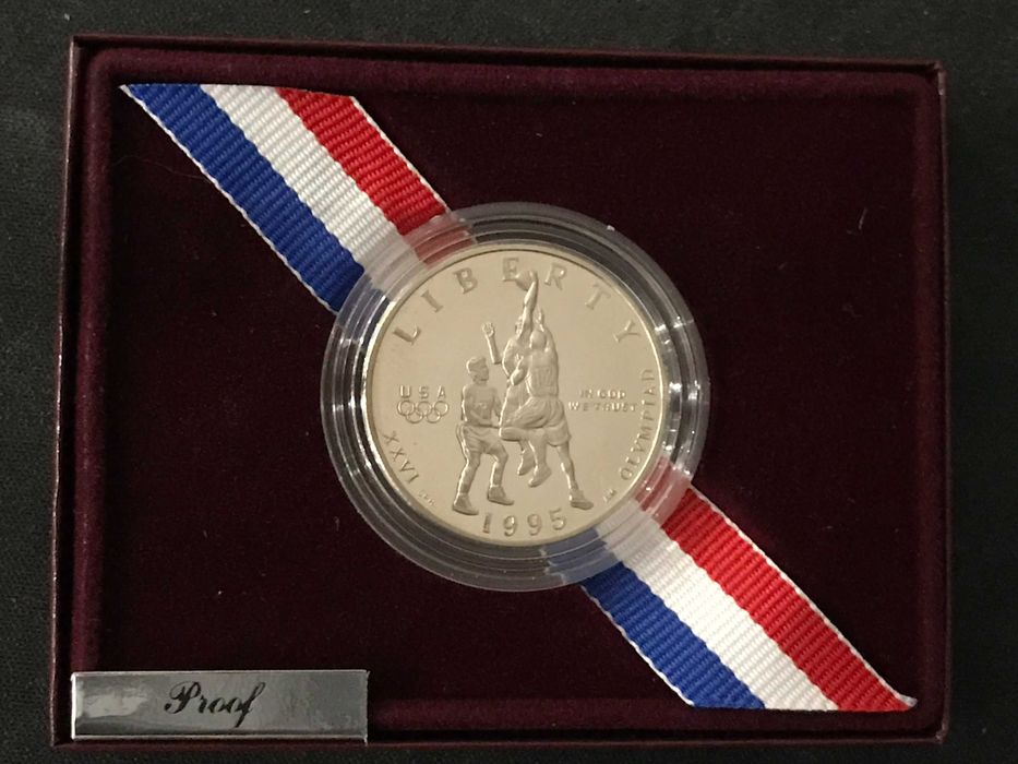 USA - 0,5 Dolar Cobre - XXVI JO, Atlanta 1996 -Basket - Proof c/Estojo