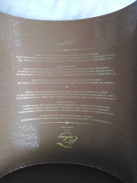 Caixa Vazia Para Garrafa Rum, Ron Cubay CartaBlanca