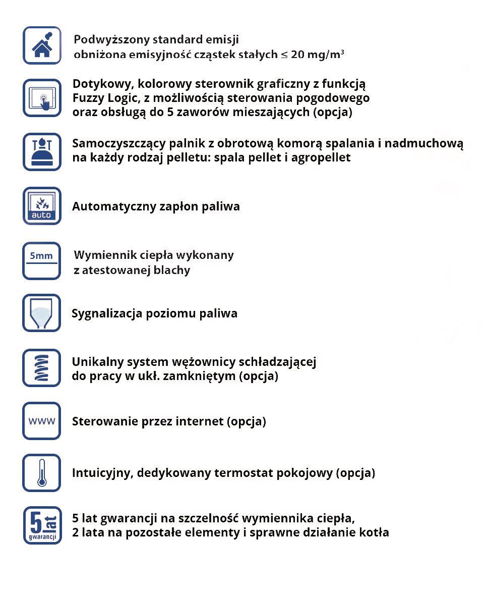 Kocioł, piec na pelet SLIMPELL 10kW, prod. Metalteres, lista ZUM